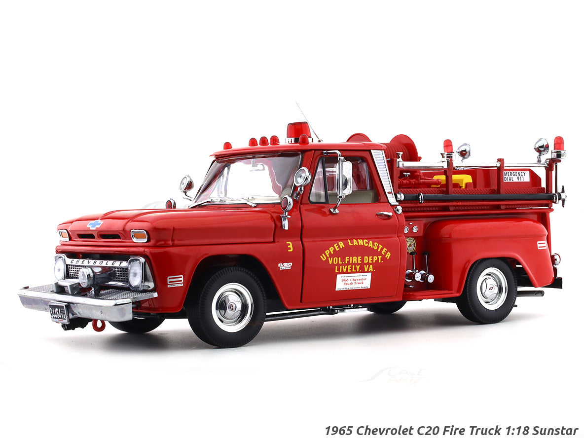 1965 Chevrolet C20 Fire Truck 1:18 SunStar diecast scale