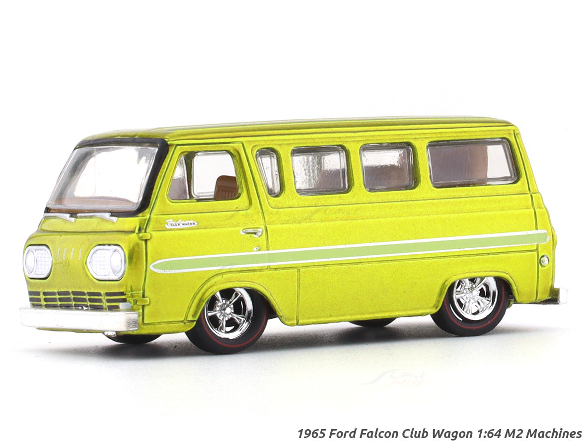 1965 Ford Falcon Club Wagon green 1:64 M2 Machines diecast scale
