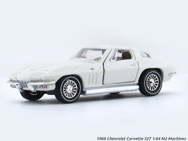 1966 Chevrolet Corvette 327 white 1:64 M2 Machines diecast scale car collectible