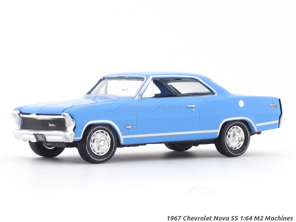 1967 Chevrolet Nova SS blue 1:64 M2 Machines licensed diecast