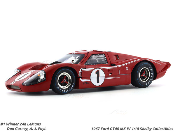 1967 Ford GT40 MK IV #1 Winner 1:18 Shelby Collectibles diecast Scale Model car collectible