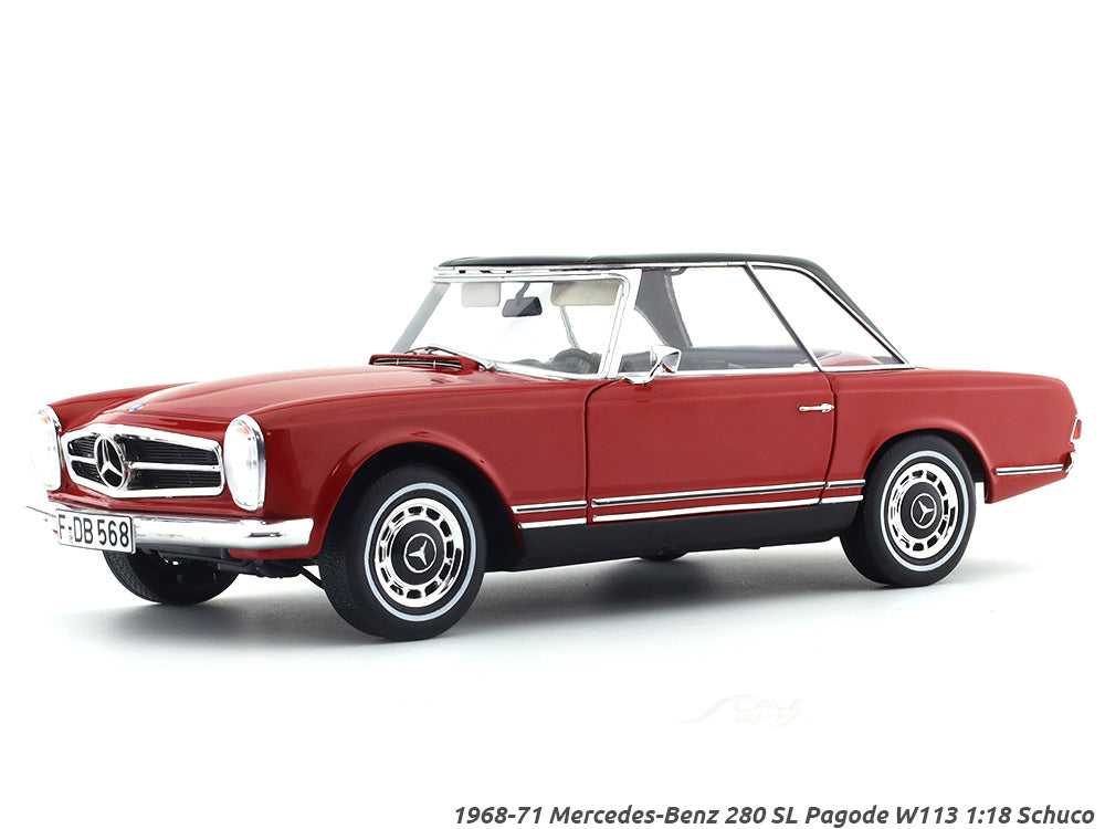 1968-71 Mercedes-Benz 280 SL Pagode W113 red 1:18 Schuco diecast