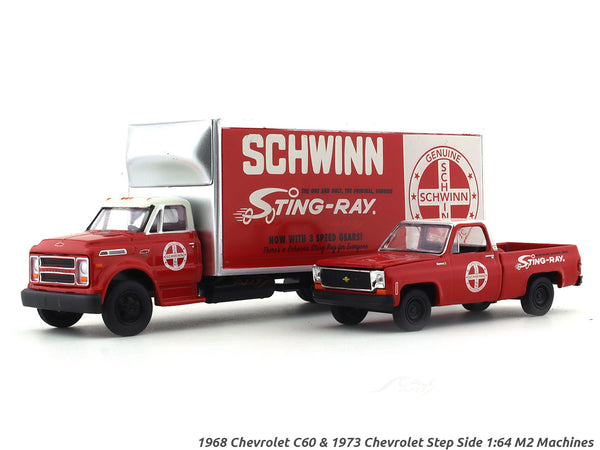 1968 Chevrolet C60 & 1973 Chevrolet Step Side 1:64 M2 Machines diecast hauler scale model