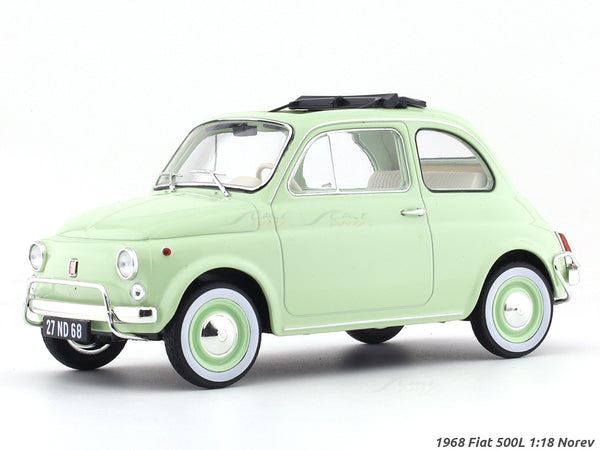 1968 Fiat 500L green 1:18 Norev diecast Scale Model collectible