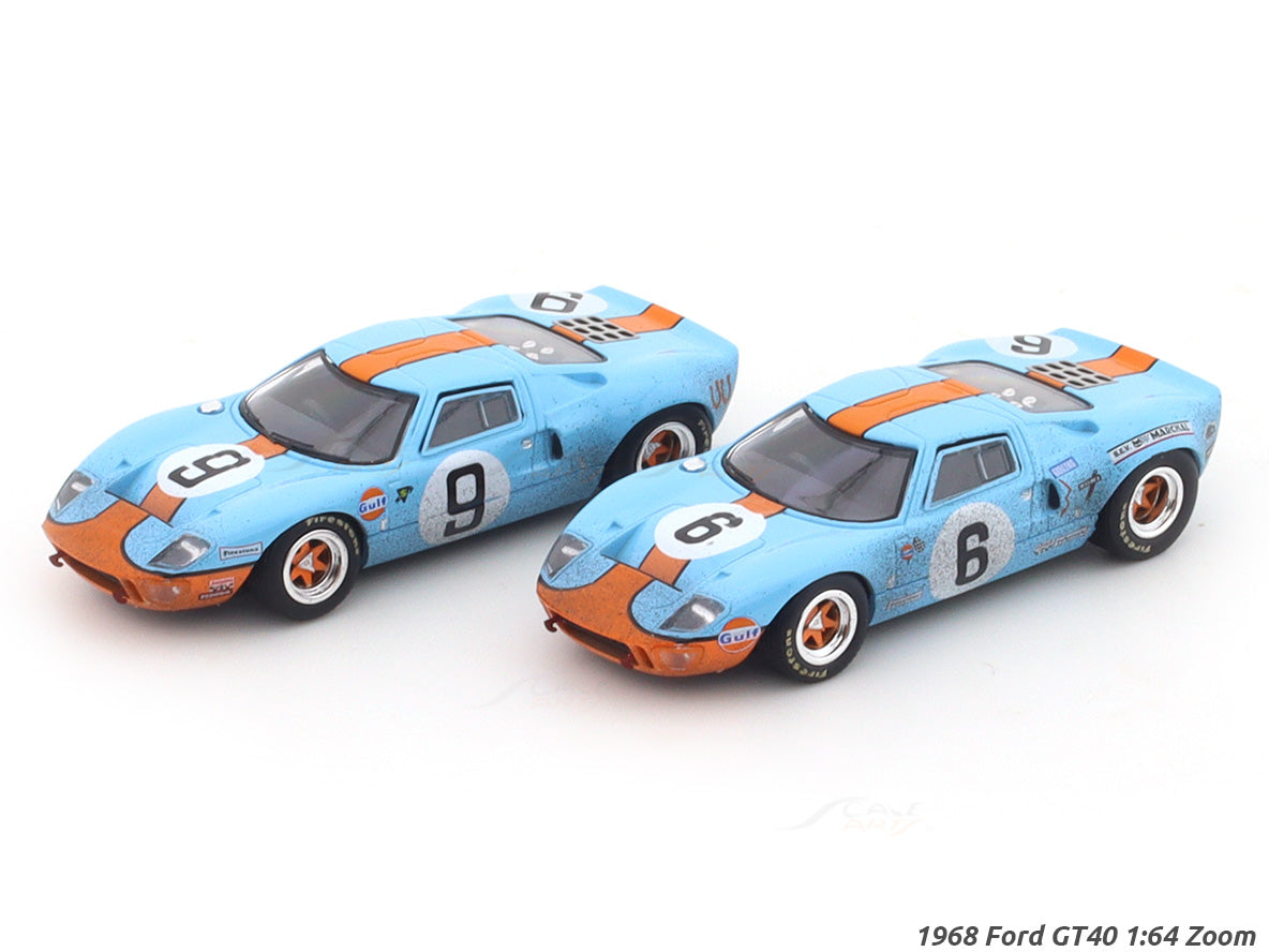1968 Ford GT40 24h LeMans Set of 2 cars 1:64 Zoom diecast scale
