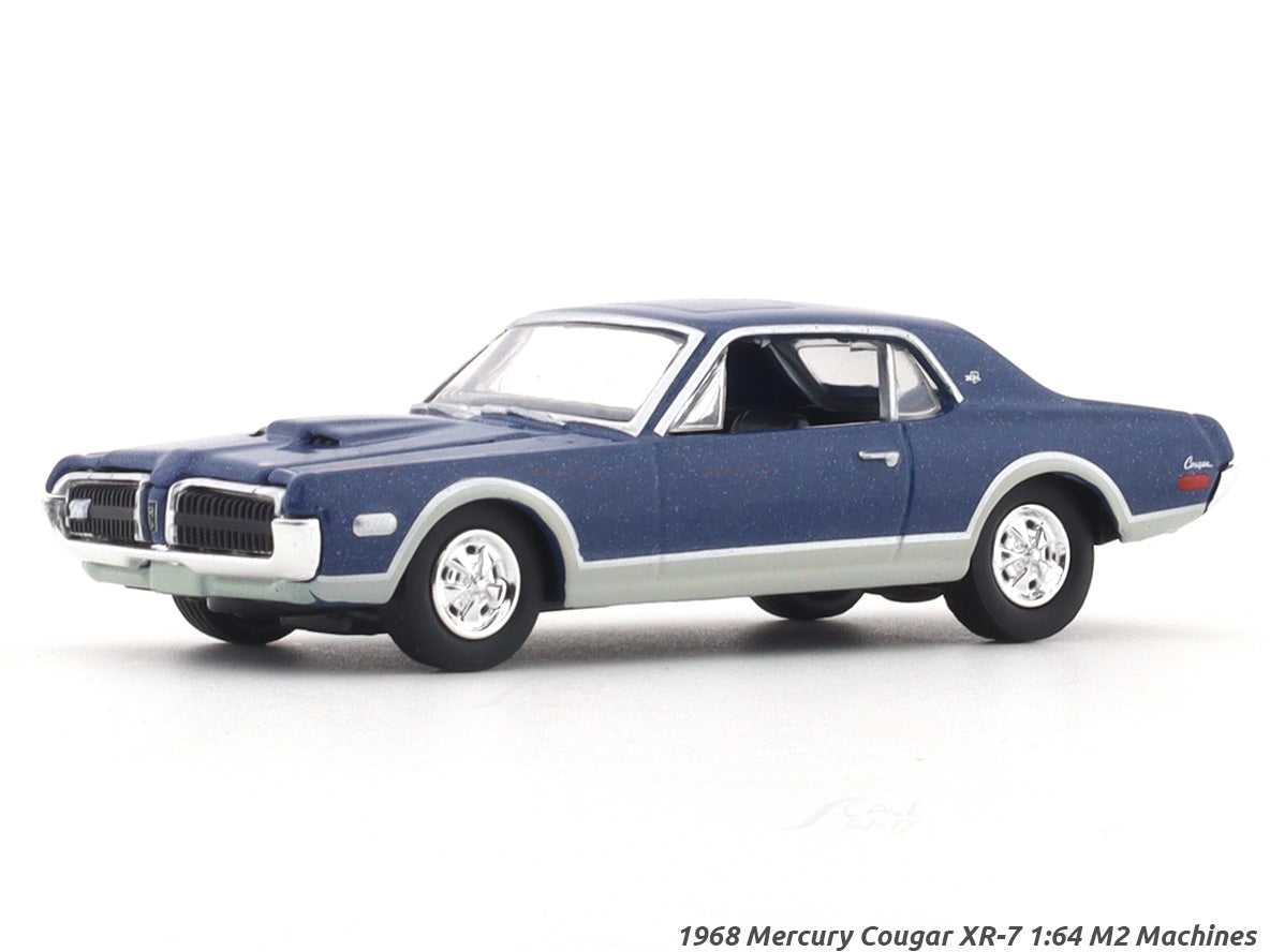 1968 Mercury Cougar XR-7 blue 1:64 M2 Machines licensed diecast
