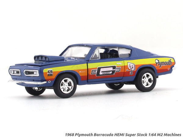 1968 Plymouth Barracuda HEMI Super Stock 1:64 M2 Machines diecast scale car collectible