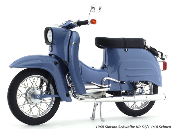 1968 Simson Schwalbe KR 51/1 blue 1:10 Schuco diecast scale Model bike collectible