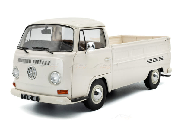 1968 Volkswagen T2 Pick-Up Porsche White 1:18 Solido Licensed Diecast Scale Model Car Collectible
