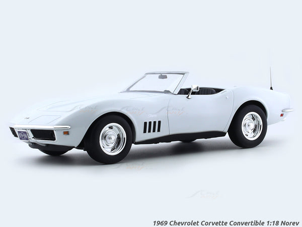 1969 Chevrolet Corvette Convertible white 1:18 Norev diecast scale model car collectible