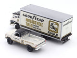 1969 Ford C950 Box Truck & 1972 Ford F250 4X4 Truck 1:64 M2 Machines diecast hauler scale model