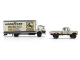 1969 Ford C950 Box Truck & 1972 Ford F250 4X4 Truck 1:64 M2 Machines diecast hauler scale model