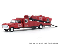 1969 Ford F-350 & Foose Coupe 1:64 M2 Machines diecast hauler scale model