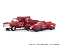 1969 Ford F-350 & Foose Coupe 1:64 M2 Machines diecast hauler scale model