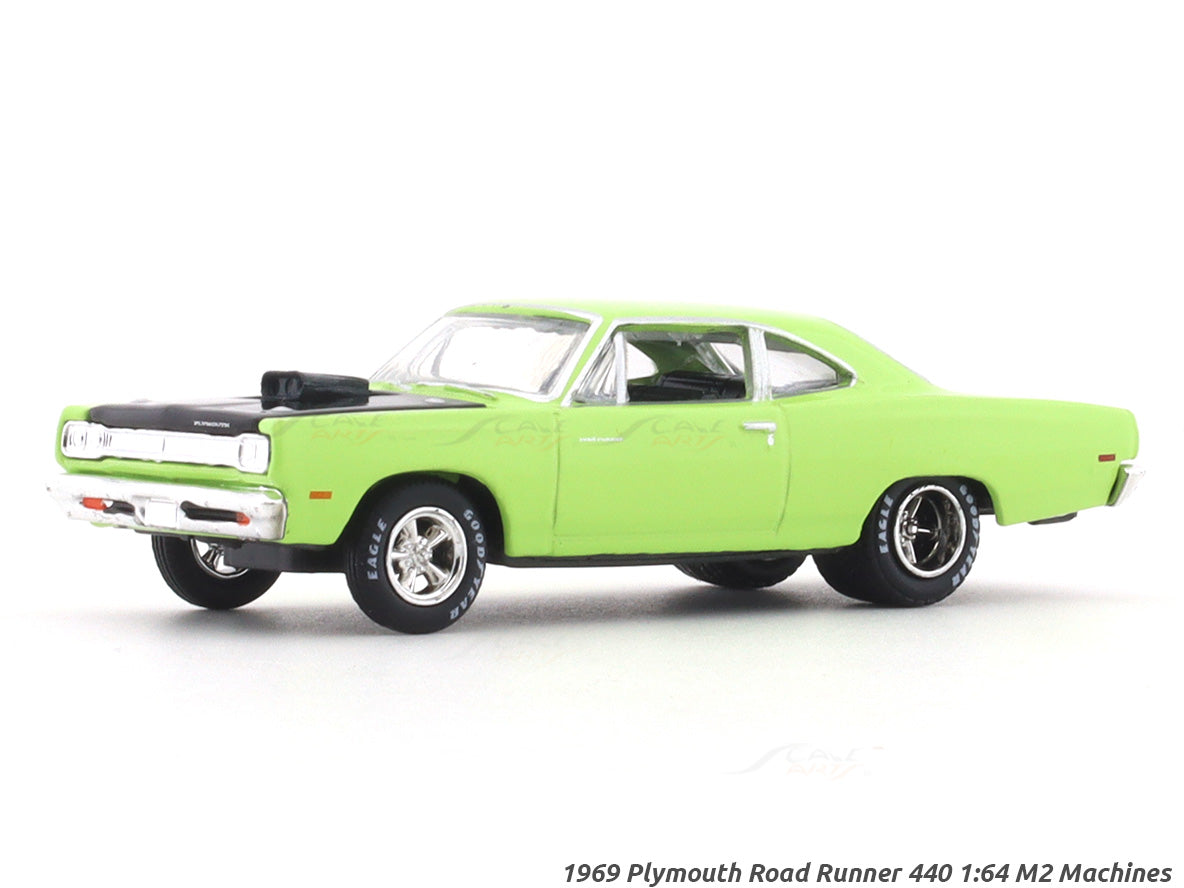1969 Plymouth Road Runner 440 green 1:64 M2 Machines licensed