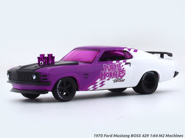 1970 Ford Mustang BOSS 429 purple 1:64 M2 Machines diecast scale car collectible