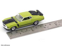 1970 Ford Mustang Boss 302 green 1:64 M2 Machines diecast scale car collectible