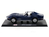 1970 Chevrolet Corvette blue with Acrylic Case 1:24 Maisto Licensed Diecast Model Car | Display Collectible | Buy in India