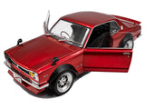 1970 Nissan Skyline C10 Hakosuka Solido Works Red 1:18 Solido Licensed Diecast Scale Model Car Collectible