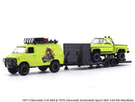 1971 Chevrolet G10 4X4 & 1976 Chevrolet Scottsdale Sport 4X4 1:64 M2 Machines diecast hauler scale model