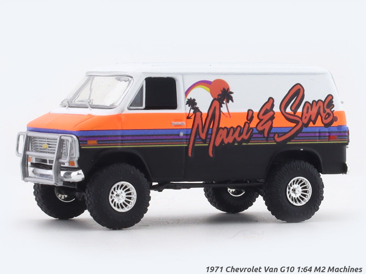 1971 Chevrolet Van G10 white 1:64 M2 Machines licensed diecast