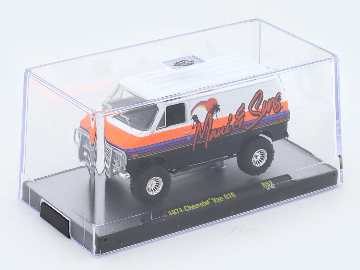 1971 Chevrolet Van G10 white 1:64 M2 Machines licensed diecast