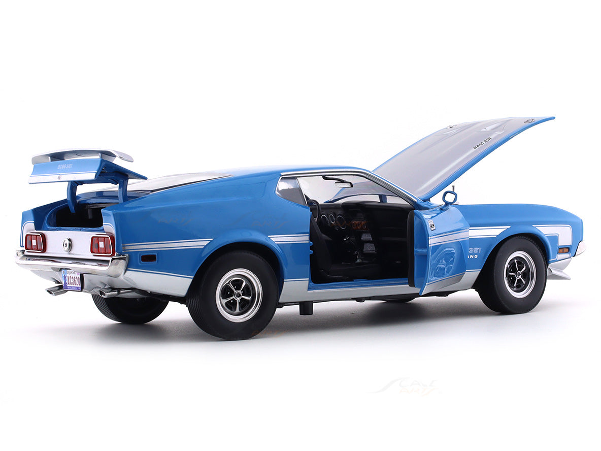 1971 Ford Mustang Boss 351 Blue 1:18 SunStar diecast scale model