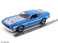 1971 Ford Mustang Boss 351 Blue 1:18 SunStar diecast scale model car collectible