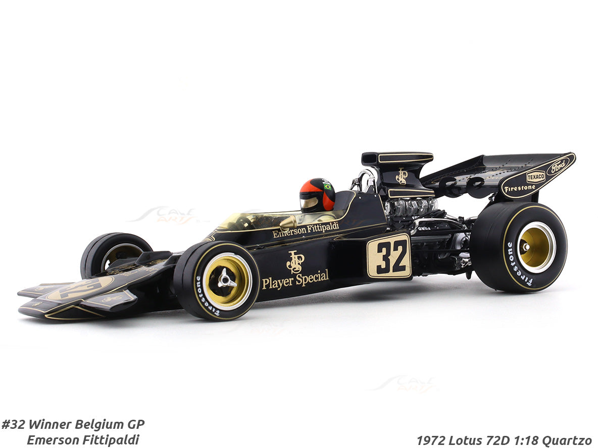 LOTUS 72D F1ミニカー 1/12スケール 1972 Lotus 72D No 32 Emerson Fittipaldi 1:18 Quartzo diecast scale