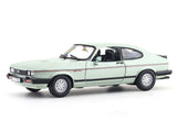 1973 Ford Capri green with Acrylic Case 1:24 Bburago Licensed Diecast Scale Model Car Collectible