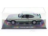 1973 Ford Capri green with Acrylic Case 1:24 Bburago Licensed Diecast Scale Model Car Collectible