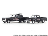 1973 GMC Sierra 3500 & 1975 GMC Sierra Grande 15 1:64 M2 Machines diecast hauler scale model