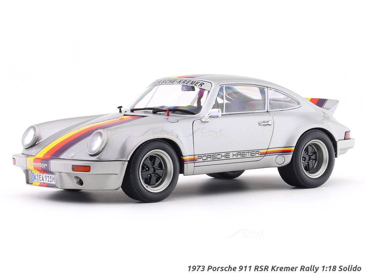 SOLIDO 1:18 Porsche 911 RSR Kremer Rally 1973 - Voiture Miniature De Collection