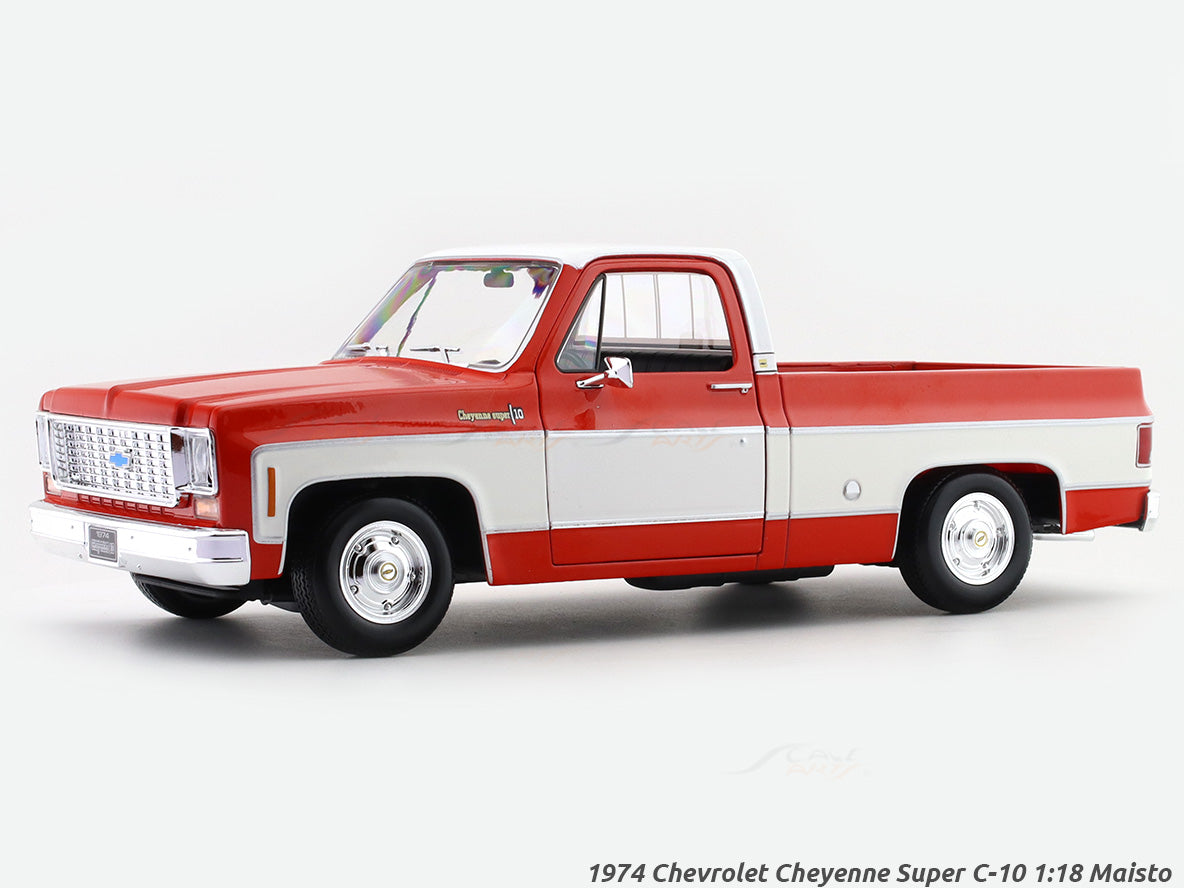 1974 Chevrolet Cheyenne Super C-10 red 1:18 Maisto licensed diecast sc