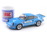 Coffee Mug & 1974 Porsche 911 IROC Riverside Blue 1:18 Solido licensed diecast scale model car