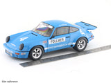 Coffee Mug & 1974 Porsche 911 IROC Riverside Blue 1:18 Solido licensed diecast scale model car