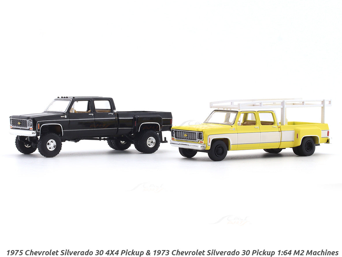 1975 Chevrolet Silverado 30 4X4 Pickup 1973 Chevrolet Silverado 30 Pickup  1:64 M2 Machines diecast hauler scale model