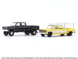 1975 Chevrolet Silverado 30 4X4 Pickup & 1973 Chevrolet Silverado 30 Pickup 1:64 M2 Machines diecast hauler scale model