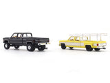 1975 Chevrolet Silverado 30 4X4 Pickup & 1973 Chevrolet Silverado 30 Pickup 1:64 M2 Machines diecast hauler scale model