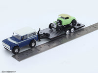 1976 Ford Bronco & 1992 Ford Roadster 1:64 M2 Machines diecast hauler scale model