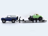 1976 Ford Bronco & 1992 Ford Roadster 1:64 M2 Machines diecast hauler scale model