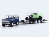 1976 Ford Bronco & 1992 Ford Roadster 1:64 M2 Machines diecast hauler scale model