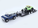 1976 Ford Bronco & 1992 Ford Roadster 1:64 M2 Machines diecast hauler scale model