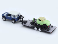 1976 Ford Bronco & 1992 Ford Roadster 1:64 M2 Machines diecast hauler scale model