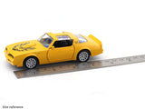 1978 Pontiac Firebird Matte Yellow 1:33-42 RMZ City licensed pull back car scale model
