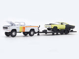 1979 Dodge 150 Power Wagon & 1969 Plymouth Road Runner 1:64 M2 Machines diecast hauler scale model