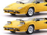 1985 Lamborghini Countach LP 5000 S QV yellow 1:12 KK Scale diecast scale model car collectible