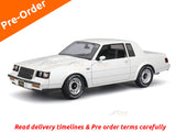 Pre Order : 1987 Buick Grand National White 1:18 Maisto Licensed Diecast Scale Model car Collectible