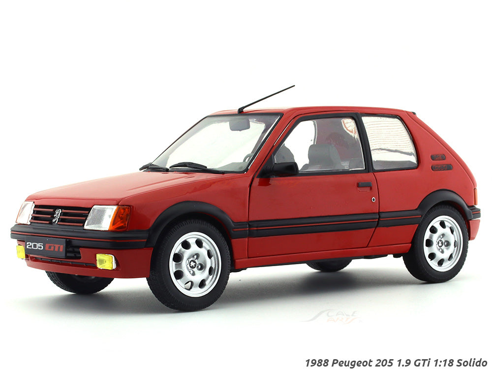 Paint Rashes : Solido 1:18 1988 Peugeot 205 1.9 GTi red diecast Scale ...