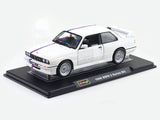 1988 BMW 3 Series M3 E30 White 1:24 Bburago with Acrylic Case Licensed Diecast Scale Model Car Collectible